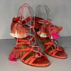 ULLA JOHNSON Nati Caged Heeled Sandals Size 7